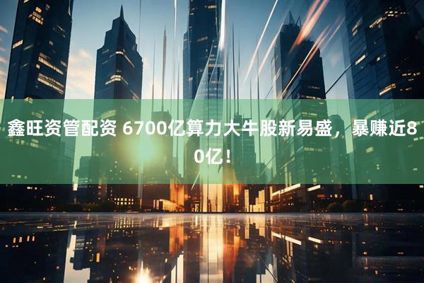 鑫旺资管配资 6700亿算力大牛股新易盛,暴赚近80亿!